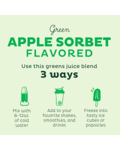 KOS Show Me The Greens Green Apple Sorbet Veggie Blend Powder 3.38 Oz