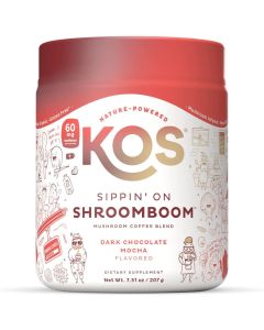KOS Sippin On Shroomboom Mushroom Coffee Blend Dark Chocolate 7.31 Oz