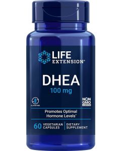 Life Extension 60 Capsules Dhea 100mg Supplement Non Gmo Gluten Free
