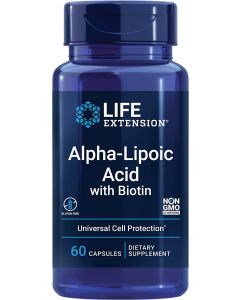 Life Extension Alpha-Lipoic Acid with Biotin Cell Protection 60 Caps