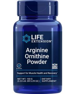 Life Extension Arginine Ornithine Powder 150gr Promotes Muscle Health