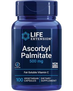Life Extension Ascorbyl Palmitate 500mg Fat Soluble Vitamin C 100 Caps - supplemynts.com