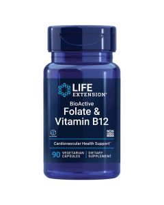Life Extension BioActive Folate & Vitamin B12 90 Vegetarian Caps - supplemynts.com