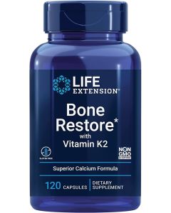 Life Extension Bone Restore Vitamin K2 120 Caps Superior Calcium - supplemynts.com