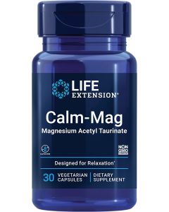 Life Extension Calm-Mag Magnesium Acetyl Taurinate 30 Vegetarian Caps - supplemynts.com