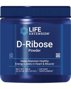 Life Extension D Ribose Powder 150G Energy Levels Support Gluten Free