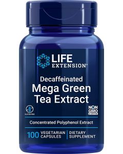Life Extension Decaffeinated Mega Green Tea Extract 100 Veggie Caps - supplemynts.com