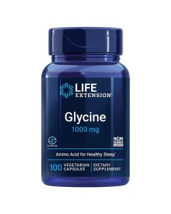 Life Extension Glycine 1000mg Sleep Support 100 Veggie Caps