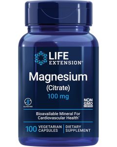 Life Extension Magnesium Citrate 100mg 100 Caps Cardiovascular Health - supplemynts.com
