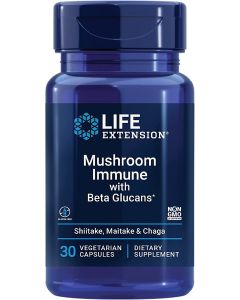 Life Extension Mushroom Immune with Beta Glucans 30 Veggie Caps - supplemynts.com
