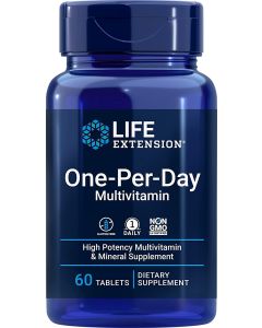 Life Extension One-Per-Day Multivitamin 60 Tablets Non GMO - supplemynts.com