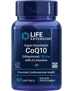 Life Extension Super Absorbable CoQ10 Ubiquinone with D Limonene 60 SG