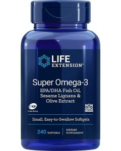 Life Extension Super Omega 3 EPA/DHA 240 Easy to Swallow Softgels