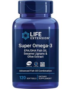 Life Extension Super Omega 3 EPA DHA Fish Oil Sesame Olive Extract 120