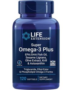Life Extension Super Omega 3 Plus EPA DHA Fish Oil 120 Softgels