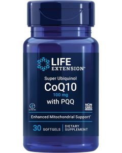 Life Extension Super Ubiquinol CoQ10 100mg with PQQ 30 Softgels