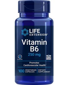 Life Extension Vitamin B6 250mg 100 Vegetarian Caps Gluten Free - supplemynts.com