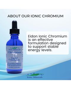 Liquid  Concentrate Chromium 2oz Eidon Ionic Minerals Natural Vegan