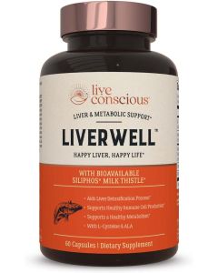 Live Conscious LiverWell Siliphos Milk Thistle Liver Support 60 Caps - supplemynts.com