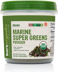 Marine Greens Powder 8 Oz Immunity Support Blend BareOrganics