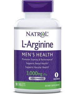 Men's Health Natrol L Arginine 90 Tablets Extra Strength