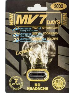 Mv 7 Days Rhino Male Enhancement Black Pill 2000mg Ecstatic - supplemynts.com