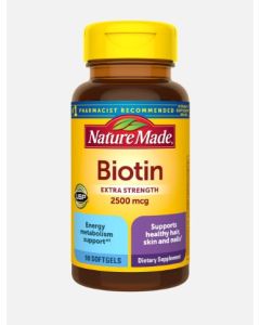 Nature Made Biotin Extra Strength 2500 Mcg Softgels Hair Skin Nails