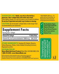 Nature Made Maximum Strength Vitamin B12 60 Softgels 5000mcg - supplemynts.com