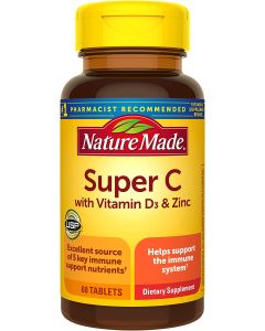 Nature Made Super C With Vitamin D3 Zinc 60 Tablets - supplemynts.com