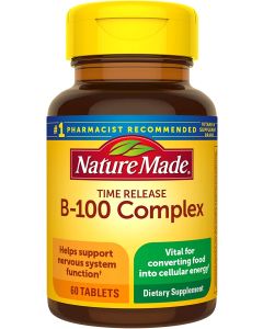 Nature Made Time Release B 100 Complex 60 Tablets