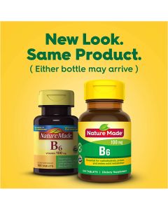 Nature Made Vitamin B6 100mg 100 Tablets Dietary Supplement - supplemynts.com