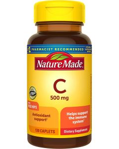 Nature Made Vitamin C 500mg With Rose Hips 130 Caplets - supplemynts.com