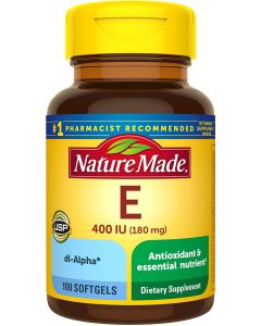 Nature Made Vitamin E 400 IU 180mg Dl Alpha Softgels Antioxidant - supplemynts.com