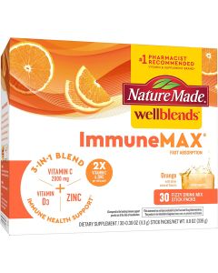 Nature Made Wellblends ImmuneMAX Fizzy Drink Mix 30 Stick Packs - supplemynts.com