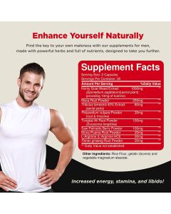 Nature&#039;s Craft 60 Capsules T Enhance Male Testosterone Booster - supplemynts.com
