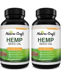 Nature's Craft Hemp Seed Oil Non Gmo Formula Supplement 2 Pack 60 Caps