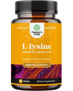 Nature's Craft L Lysine Essential Amino Acids Immune Support 100 Caps - supplemynts.com