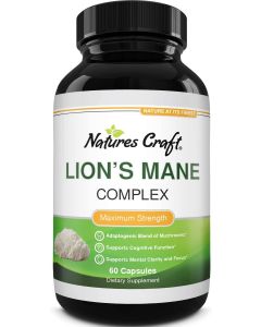 Nature's Craft Lion's Mane Complex Mushroom Nootropic 60 Caps