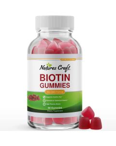 Nature's Craft Non Gmo Biotin 60 Gummies Skin Hair Health Support - supplemynts.com