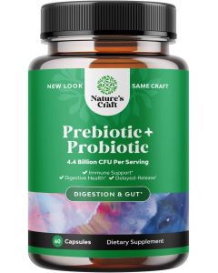 Nature's Craft Prebiotic And Probiotic Digestive Health Support 60caps