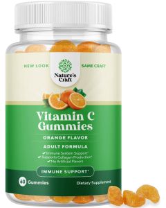 Nature's Craft Vitamin C 60 Gummies Orange Flavor Adult Formula - supplemynts.com