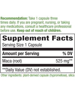 Nature&#039;s Way Maca Root Libido Support Supplement 100 Vegan Caps
