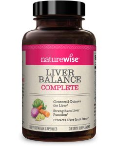 NatureWise Liver Balance Complete Cleanse Detox Supplement 120 Caps