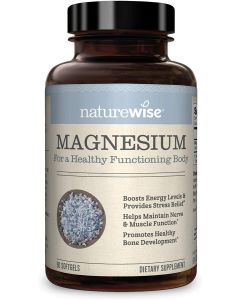 NatureWise Magnesium 300mg Supplement 90 Softgels - supplemynts.com