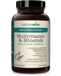 NatureWise Men's Multivitamin Minerals Stress Support 60 Veggie Caps - supplemynts.com