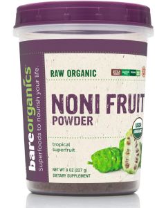 Noni Fruit Powder 8 Oz Tropical Superfruit Gluten Free BareOrganics