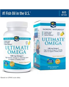 Nordic Naturals Ultimate Omega Lemon Flavor Fish Oil 60 Soft Gel Pill