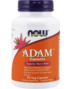 NOW ADAM Superior Men's Multivitamin Saw Palmetto 90 Veggie Caps - supplemynts.com