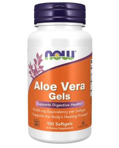 NOW Aloe Vera 10000mg 100 Softgels Digestive Health Support