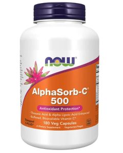 NOW AlphaSorb C 500 mg Antioxidant Protection 180 Veggie Caps
